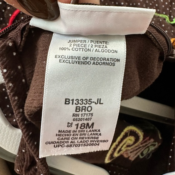 Bonnie Baby Girls Give Thanks Thanksgiving Dress (Size 18 Months) - Picture 4 of 4